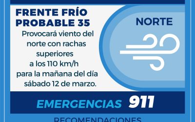 Alerta Gris en Boca del Río; viento del norte con rachas máximas de 110 km/h para este sábado