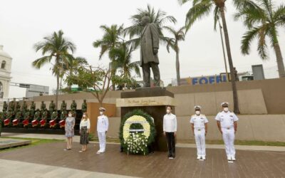 Encabeza Alcalde JM Unánue ceremonia conmemorativa por el 216 aniversario del natalicio de Benito Juárez