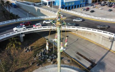 La escultura monumental de “Los Voladores de Papantla” puede caerse: Dictámenes del Colegio de Ingenieros Civiles y PC Municipal