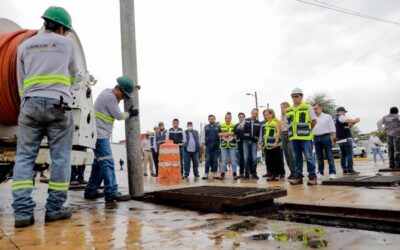 Supervisa Alcalde JM Unánue limpieza del canal del Dren B