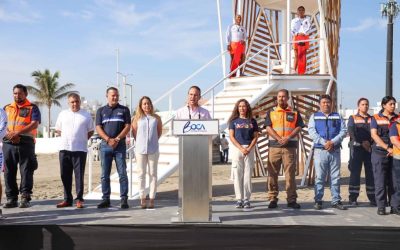 Inicia Alcalde JM Unánue la renovación de las torres guardavidas en playas de Boca del Río