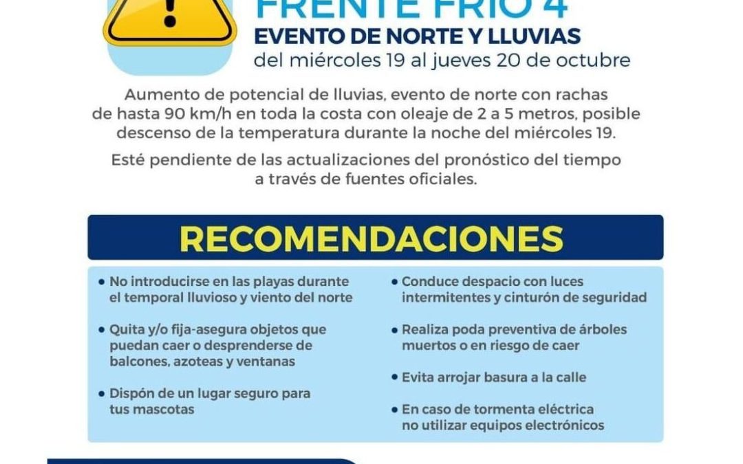 Reproduce alerta gris Protección Civil de Boca del Río por Frente Frío #4