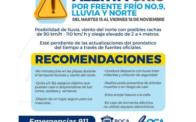 Protección Civil de Boca del Río en Alerta Gris por Frente Frío 9