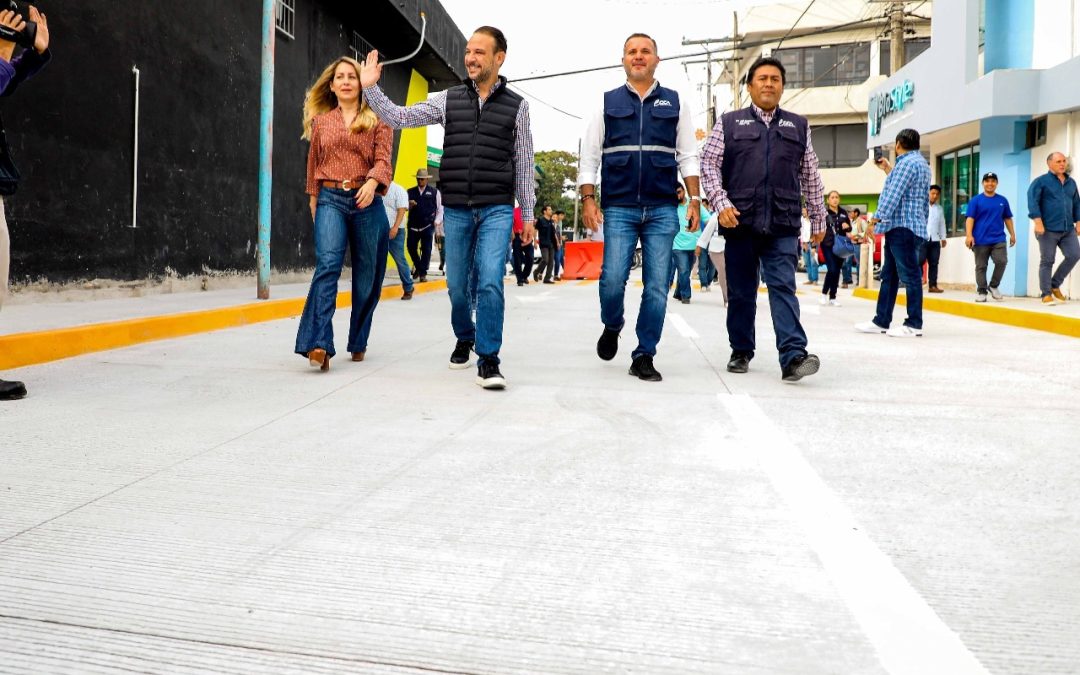 Rehabilita Alcalde JM Unánue la Avenida Lafragua y Paseo Jardín en el Virginia