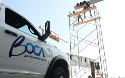 Ayuntamiento de Boca del Río rehabilita semáforos y señalización previo a la Semana Santa