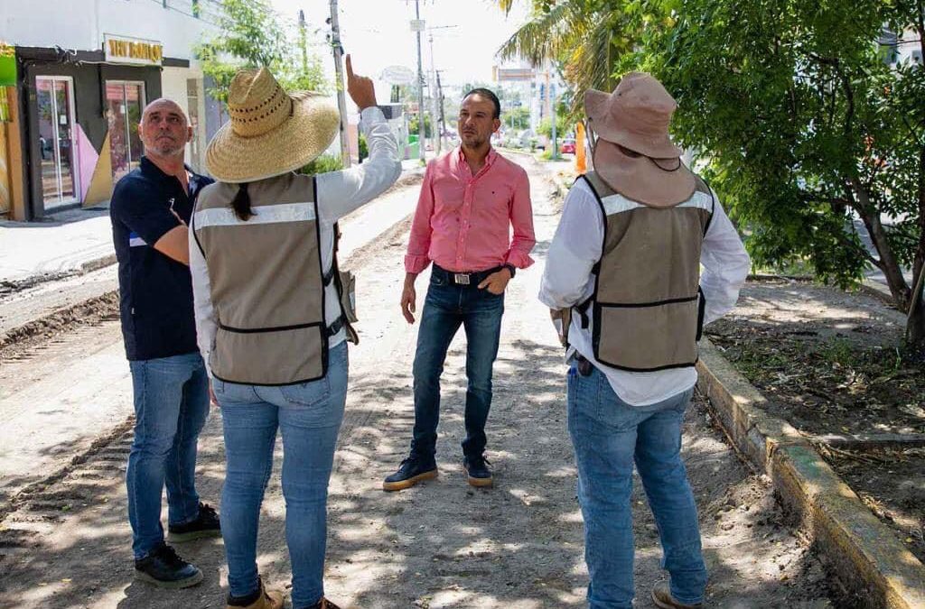 Supervisa Alcalde JM Unánue avance de la avenida Juan Pablo II y diversas rehabilitaciones