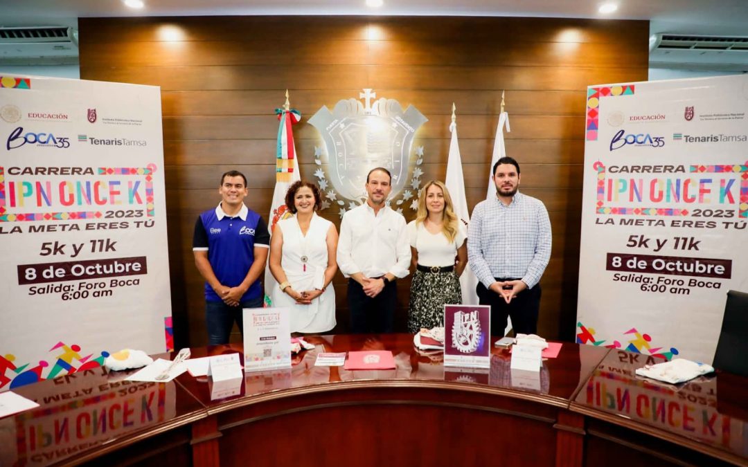 Anuncia Alcalde JM Unánue a Boca del Río como sede de la Carrera IPN Once K
